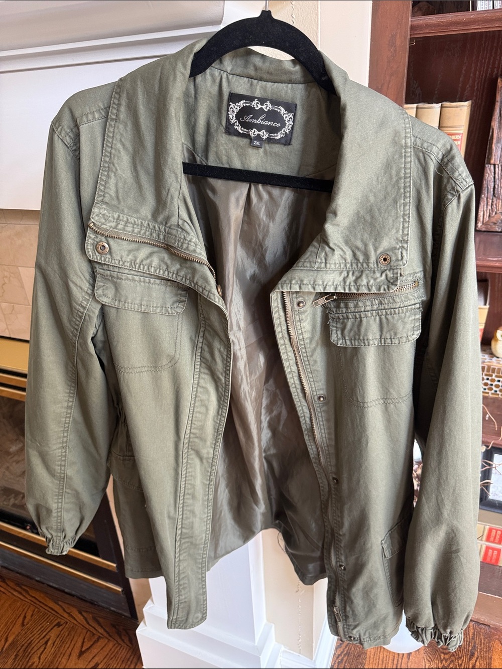Ambiance Olive Green Field Jacket 2xl